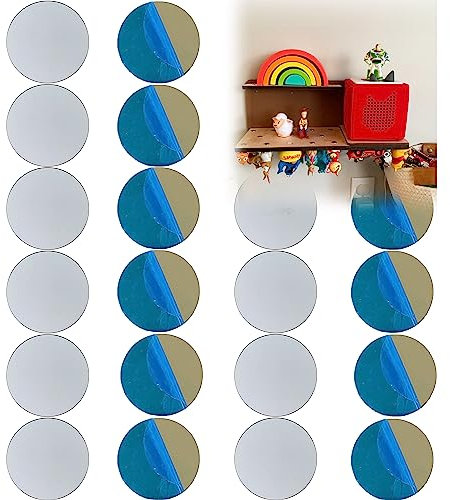Metallplättchen Selbstklebend für Toniefiguren, Verbessertes spurloses Band, Haftgrund für Magnete, Metallscheiben aus Edelstahl, Dekoriere das Kinderzimmer mit Tonie-Figuren (50 Stück)