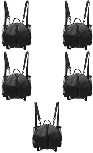 BESPORTBLE 5 Sätze Runde Umhängetasche Basketball-Rucksack Volleyball Fußball Volleyball-Sporttasche Basketballrucksack Für Jungen Bälle Tasche Schultern Basketballständer Oxford-Stoff