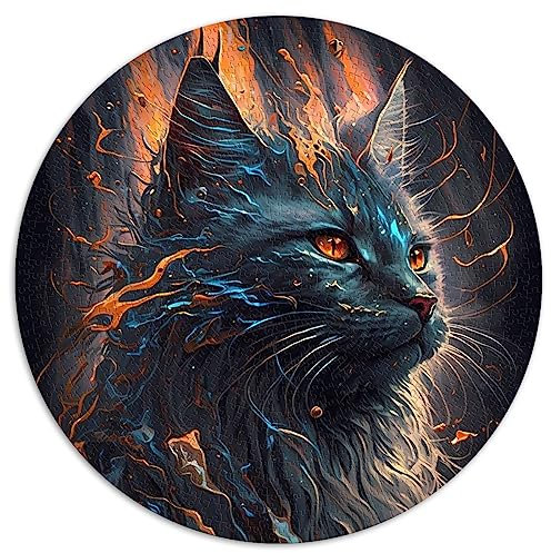 Puzzle 1000 Pieces Maine Coon Catef spheric Jigsaw Puzzles for Cardboard Puzzle 26.5x26.5inch