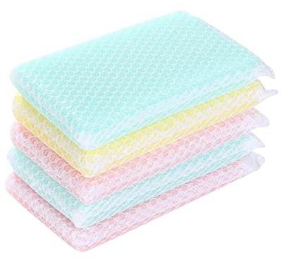CLISPEED 5 Piezas Esponjas De Limpieza para El Hogar Esponja Natural Esponja De Coche Tazón De Esponja Plato Esponjas De Cocina Esponjas para Limpiar No Lastimar La Olla Malla