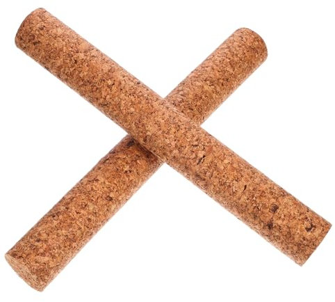 OUNONA Exquisite Handwerkskunst 2-teiliges Weinkorken-set Glasflaschenverschlüsse Weichholzstopfen Für Heim- Und Bar-dekoration