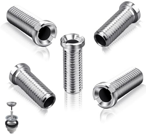 SWTYExt 5 Pieces Hollow Screw Sink 25mm Hollow Screw Stainless Steel Drain Strainer Ø 12mm for Valve Drains with 1.5 inch and 3.5 inch Accessories for Kitchen Sink Basket Strainer Drain Valve