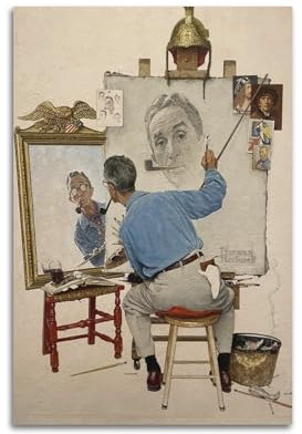 Norman Rockwell Künstler-Poster auf Leinwand und Wandkunst, modernes Familienschlafzimmer-Dekor, 30 x 45 cm