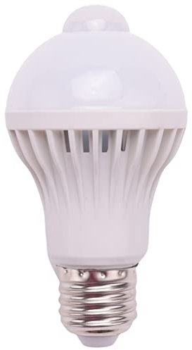 TsoLay E27 LED Birne, 5W, Kühles weißes Licht, Bewegungssensor, 5500K, 5W, 62g, G30, Outdoor, 265V, 50Hz