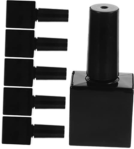 Healvian 6pièces Bouteilles Verre Pour Vernis à Ongles Flacons Rechargeables Avec Pinceau Flacons Vides Pratiques Pour Gel Et Vernis à Ongles
