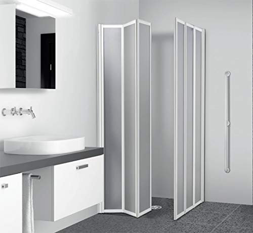 Box doccia cm.79/80+79/80, 3+3 pannelli pieghevoli, lastre in acrilico per disabili