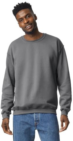 TICTEX Unisex Heavy Blend Crewneck Sweatshirt by Gildan - Herren-Pullover Baumwolle mit Rundhals in vielen Farben - große Größen - Charcoal, 3XL