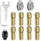 Okaywork 13 Stück Bohrfutter Set für Dremel, 4486 Bohrfutter, 4485 Spannzangen für Dremel, Bohrfutter Adapter Set, Messingbohrfutter, für Dremel 4000, 3000, 300, 200, 100, 8200