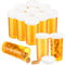 Dimeho Tragbare leere Pillenflaschen, 9 Stück Tragbare Medikamentenfläschchen, Kleine Medikamentenbehälter, Reisepillenfläschchen, Durchsichtige Pillendosen-Organizer (13 Dram, orange)