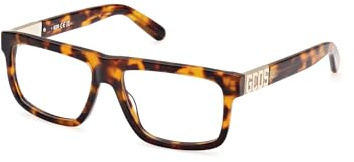 GCDS Brille mit Sehstärke für Unisex optional mit Sonnenbrillentönung oder Blaulichtfilter, Quadratisch, gefertigt aus Acetat, Modell: GD5026 (inklusive Brillenetui)