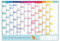 Close Up XXL Schuljahreskalender Schuljahr 2024/2025 | 100x70 cm| Regenbogen Design | gerollt | Wandkalender für die Schule | ideal für die Einschulung | Übersichtlicher Schuljahresplaner