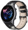 Vancle Bracelet de rechange en cuir 22 mm pour Amazfit GTR 3 Pro, GTR 4, GTR 47 mm, GTR 2, GTR 2e, Amazfit Balance, Amazfit Stratos 2/2S/3, Amazfit Pace (fleur grise)