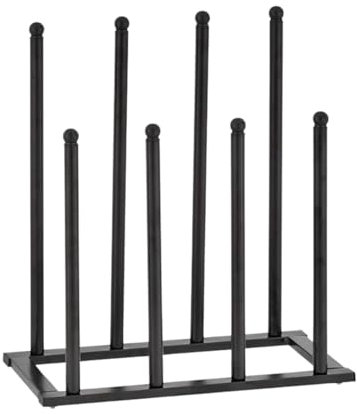 Trendi Welly Boot Rack for Indoor/Outdoor | 4/6/8 Pair Neat and Tidy Boot Organizer | Space-Saving Metal Design, Ideal for Tall & Short Wellys, Shoes & Boots (Black- 4 Pair Rack)