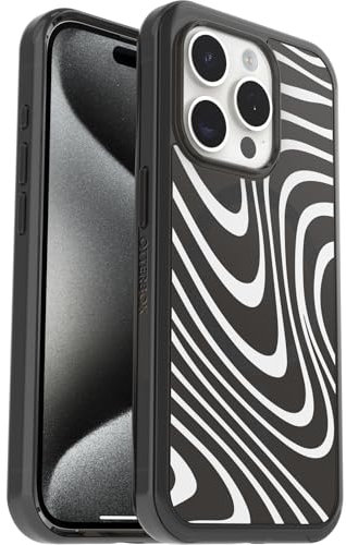 OtterBox Symmetry Clear MagSafe Case for Apple iPhone 15 Pro, Shockproof, Drop proof, Protective Thin Case, 3x Tested to Military Standard, Midnight Swirl