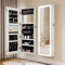 STARLEAD LED-Spiegel-Schmuckschrank-Armoire-Organizer, Tür/Wandmontage in Voller Länge, Abschließbar, Dimmbare Helligkeit, Memory-Funktion, Samtauskleidung, Große Ablagefläche