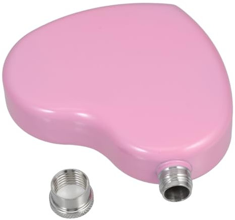 Ciieeo Mini Flask for Women Heart Shaped Stainless Steel Flask for Travel for Her