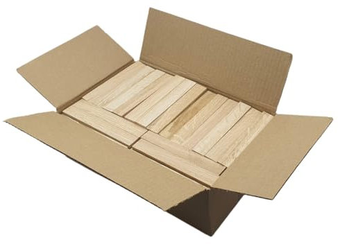 EdpaS Premium Brennholz Grillanzünder – 3,5 kg Packung, Anzündholzaus Eiche, Kaminanzünder, getrocknetes und unbehandeltes Bio Parkett Anmachholz für Grill, Kamin, ofenanzünder, Holzstäbchen