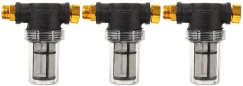 Mipcase 3 Pièces filtre de tuyau de plein air ensemble plantes système tuyau d'arrosage tuyau d arrosage nettoyeur haute pression filtre d'entrée pour le jardin filtre en acier inoxydable