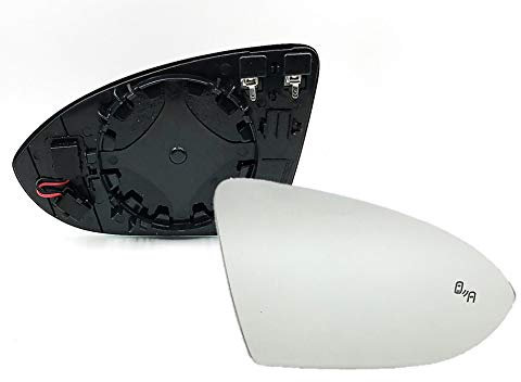 HZ-DESIGN Spiegelglas Glas Ersatzspiegel rechts Toterwinkel Assistent Blind Spot kompatibel mit Golf 7