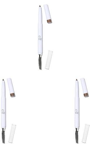 e.l.f. Instant Lift Brow Pencil, Doppelendiger Präzisions-Augenbrauenstift Zum Definieren Und Formen Der Augenbrauen, Vegan & Tierversuchsfrei, Taupe, 0,18 g (Packung mit 3)