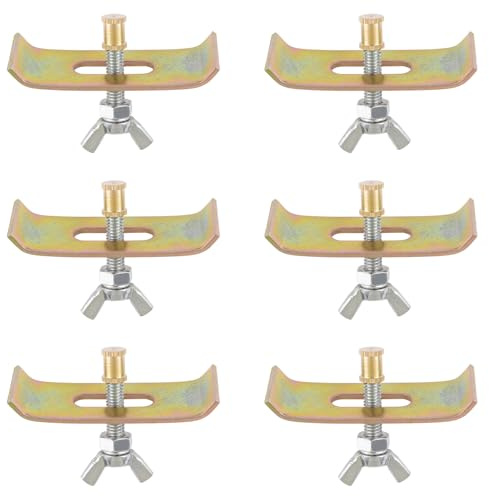 UFURMATE Set di 6 clip per lavello in zinco colorato staffe per lavello da bagno e cucina in ceramica Morsetti di supporto per lavabo in marmo granito vanità kit di riparazione installazione piano di