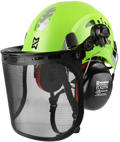 HEARMOR Mervex Forest Air - ABS Safety Helmet for Forestry Aerial Workplaces - EN12492 Certified - Meets EN397 - Shock & Penetration Resistant - Construction Worker Safety Helmet