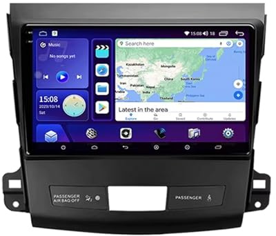 2 DIN Radio para Mitsubishi Outlander 2006-2012 9 Inches Android 15 Android Auto FM Am Bluetooth USB para, 4 Core 2G+64G