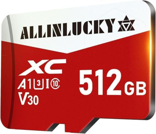 Tarjeta Micro SD 512GB, Tarjeta de Memoria Alta Velocidad Memory Card Gran Capacidad SD Card para Cámaras, Teléfonos, Dash CAM, Tabletas