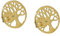 Stecker 10mm Lebensbaum filigran glänzend 9Kt GOLD