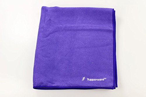TUPPERWARE FaserPro Sporthandtuch blau/lila Mikrofasertuch Handtuch Tuch