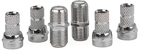 SSL Satellites Twin F Connector Repair Kit includes 4 F Type connectors and 2 F Type Couplers For SKY, SKY HD SKY Q, FREESAT