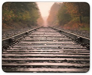 Destination Vinyl Ltd Cool Railway Track Mouse Mat Pad - Train Trains Tracks Dad Gift Computer #8902