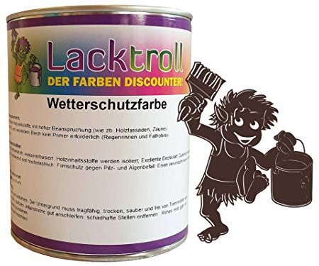 Wetterschutzfarbe Schokoladenbraun RAL 8017 Gebindegröße 750 ml