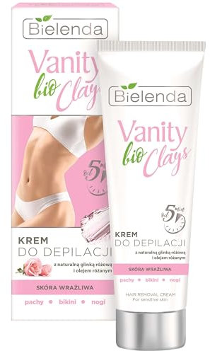 VANITY BIO CLAYS Crema depilatoria con arcilla rosa 100 ml