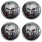 4 x Gel Aufkleber für Nabendeckel 60mm Durchmesser Felgenaufkleber Sticker für Felgen Emblem Doming für Auto Kfz Tuning Zubehör DM007 (Nr. 13 Punisher Grey, Gel Aufkleber Set)
