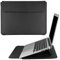 HoYiXi 13.3 Inch Laptop Sleeve Case PU Leather Case Compatible with MacBook Air M1 M2 2022-2018 / MacBook Pro 13 M2 2022-2016, Surface Pro 8 2021 / Surface Go 3 2021, Sleeve Pouch with Stand Black