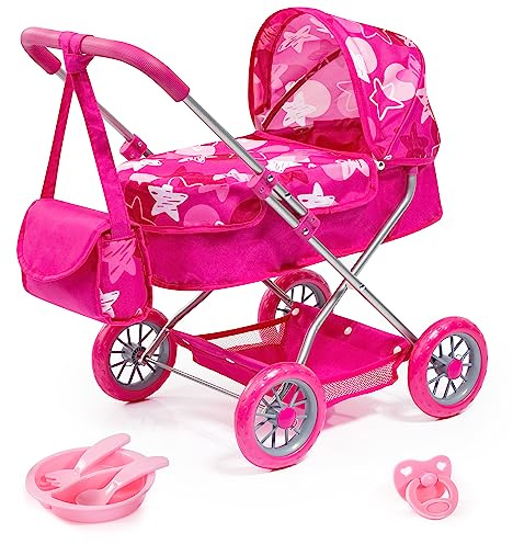 Bayer Pram Smarty Set 6 in 1 - Doll Stroller with Accessories for 18 Inch Dolls