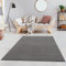 Fashion4Home Teppich Wohnzimmer – Einfarbig, Uni Teppich fürs Kinderzimmer, Schlafzimmer, Arbeitszimmer, Büro, Flur und Küche - Kurzflor, Hellgrau, Größe: 160x230 cm
