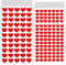 Aster 1170 Stück Herz Aufkleber, Selbstklebend Rote Herzen Sticker, Herzform Etiketten für Valentinstag Ostern Hochzeit Gästebuch Geschenkbeutel DIY Handwerk Umschlagsiegel Dekoration, Rot