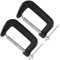 Zeromall 4 Inch C-Clamp Set, Heavy Duty Steel C Clamps, 2 Packs, Black