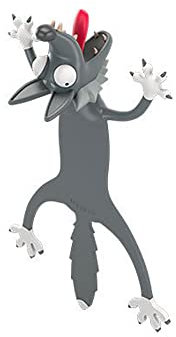 3D-Tier-Lesezeichen mit Cartoon-Seiten-Clip, lustiges Stereo-Lesezeichen für Kinder, niedliche Taschenfüller, Geburtstagsgeschenk, Geschenk – Wolf