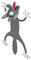 3D-Tier-Lesezeichen mit Cartoon-Seiten-Clip, lustiges Stereo-Lesezeichen für Kinder, niedliche Taschenfüller, Geburtstagsgeschenk, Geschenk – Wolf