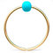 Gold Knorpel Ohrring - Dünn 20G 8mm Ring 3mm Türkis Opal - Gold gefüllt Helix Piercing Schmuck
