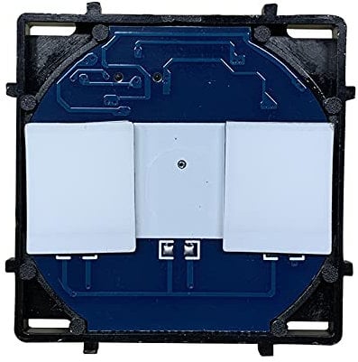 BSEED Interruptor de luz táctil de,2 Gang 1 vía con indicador LED para productos de bricolaje(Carga máxima: 3-500 W)