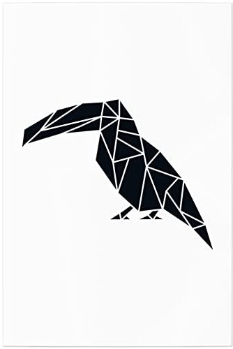 JUNIWORDS Poster, Origami Tukan Fläche, 20 x 30 cm