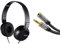 Sony MDR-ZX110 Faltbarer Bügelkopfhörer, schwarz & KabelDirekt - Klinken- Verlängerungskabel - 5m - (für Aux Eingänge, 3.5mm Stecker > 3.5mm Buchse) - PRO Series
