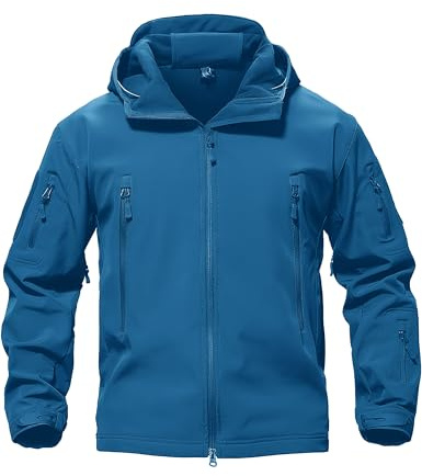 MAGCOMSEN Men's Waterproof Tactical Jackets Winter Outdoor Hiking Softshell Jacket Fleece Lining