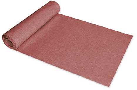 Tischläufer 40 x 100 cm Altrosa rechteckig Leinenoptik Tischdecke Lotuseffekt Tischwäsche Wasserabweisend Tischtuch Fleckenabweisend Bügelfrei Abwischbar Knitterfrei Innen und Außen