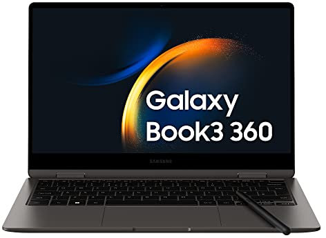 Samsung Galaxy Book3 360 Laptop, 13.3 Super AMOLED, S Pen, Intel EVO, Intel Core i5-1340P 13th gen, 8GB RAM, 512GB SSD, Windows 11 Home, Graphite