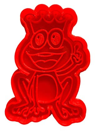The Cookie Cutter Hub Emporte-pièce en forme de prince grenouille 9 cm et gaufrage assorti pour cookies, biscuits, argile, décoration de pâtisserie